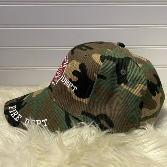 Fire Department Camoflauged Embroidered Baseball Cap - Picture 5 of 12